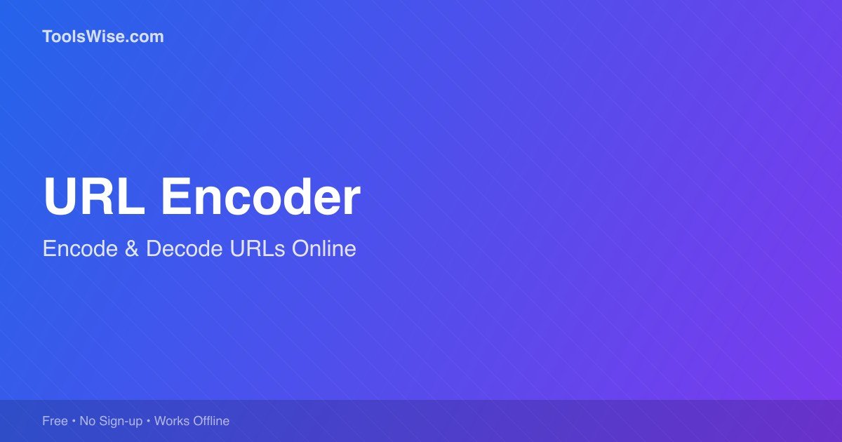 URL Encoder Decoder Online - Free Percent Encoding Tool | ToolsWise ...